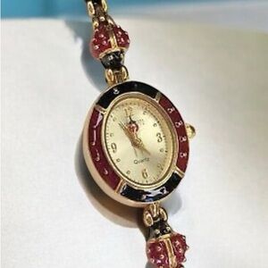 Vintage Joan Rivers Ladybug Watch Gold Tone